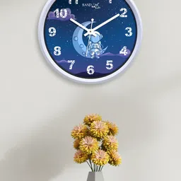 RANDOM Blue & White Printed Analogue Contemporary Wall Clock-image-86