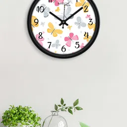 RANDOM Black & White Printed Contemporary Analogue Wall Clock-10