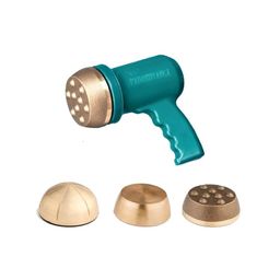 ACM Ayurvedic Kansa Vatki Foot Massager (KT09) Dotted, Round & Plain Vatki, Multi image 1
