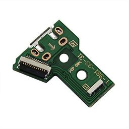 TCOS TECH PS4 Controller USB Charging Port Charger Socket Board JDS-040 with 12 Pin Power Switch Flex Eject Ribbon Cable for Sony PlayStation 4 PS4 DualShock Controller image 4