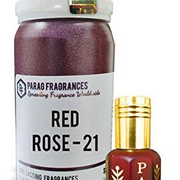 Parag Fragrances Red Rose - 21 Attar 100Ml With Empty Fancy Bottles - Natural, Long Lasting for Clothes and Religious Use (Bhapka Processed) image 1