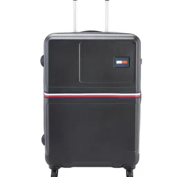Tommy Hilfiger Solid Hard 4 Wheels 360-Degree Rotation Medium Trolley Bag image 2