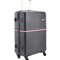Tommy Hilfiger Solid Hard 4 Wheels 360-Degree Rotation Medium Trolley Bag image 4