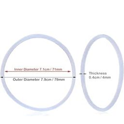 socket washer for wonder chef nutri mixer grinder jar || 4 pc ||made from silicon material || food grade ||only for replacement image 2