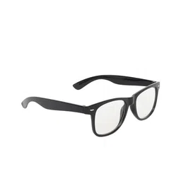SCAGLIA Unisex Clear Lens & Black Rectangle Sunglasses - KC_WHITE_SCG-12