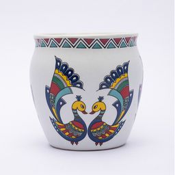 MARKET99 White & Multicoloured Printed Set of 6 Ceramic Cups image 3
