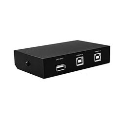 Terabyte Printer Sharing USB Switch 2 Ports USB 2.0 Selector Switch Box for PC Computer Scanner Printers Etc (Black) image 4