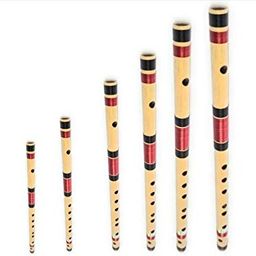 shiv’z muzic Shiv'z Muzic Flutes, Set of 6 medium Budget Bansuri, C, C#, D, D#, E, F with Written Manuals & Bag image 1