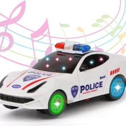360 Rotating Police Car with 3D LED Light Musical Bump & Go Action Toy for Kids-picture-13