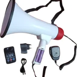 Wireless Bluetooth Megaphone with Wired & Wireless Mic with Recorder,USB &Memory Card Input for Announcing;Talk;Record;Play;Siren;Music with Battery and Charger Indoor PA System-15