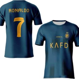 Men Printed Round Neck Polyester Blue T-Shirt-image-70