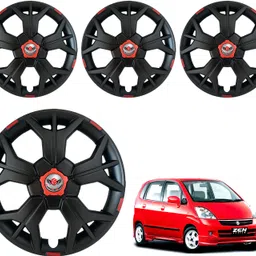 cubodeplato Sharp Black Wheel Cover 13In Zen Estilo Type-1 Wheel Cover For Maruti Zen Estilo-picture-45
