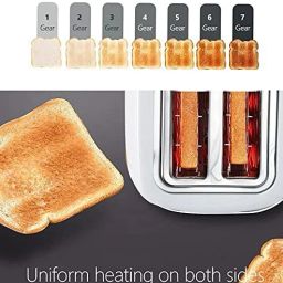 adfresh Bread Toaster 780 - 930 Watt Auto Pop-up with Removable Crumb Tray, 7 Browning Levels with Defrost and Pre Heat Function 780 W Pop Up Toaster image 3