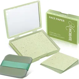 100Pcs Face Blotting Paper for Oily Skin, Natural Linen Bloating Papers for Oily-0
