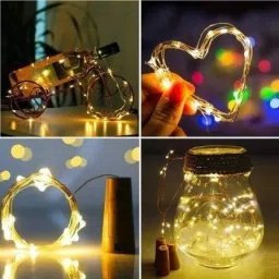 20 LEDs 1.98 m Yellow Steady Water Drop Rice Lights-9