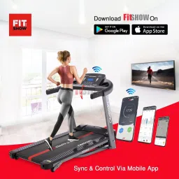 maxpro PTM405I 2HP(4 HP Peak) Motorized Auto Incline Folding Treadmill with LCD Display, Soft Cushion Treadmill image 4