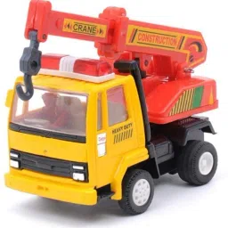 sarasi Crane With Road Roller Combo, Pull Back Action, No Sharp Edges, Durable Quality image 2