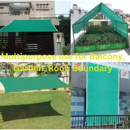 sse 3mx3 meter 50% Green Shade Net Garden Net/Green Net For Balcony/ Sun Shade Home Portable Green House image 4