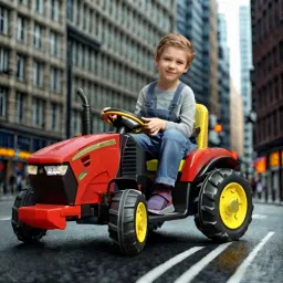 Kids Ride On Tractor 12V Battery operated Electric Tractor with Trolly For Kids Rideons & Wagons Battery Operated Ride On-21