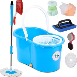 Mop with Bucket/mop/Magic mop/Magic Spin mop and Bucket/Microfiber Cleaning mop/ Mop Rod-image-69
