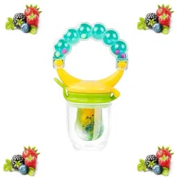 Pack of 1 Baby Fruit Vegetable Food Feeder Rattle Massaging Silicone Soothers Feeder-24