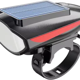 LED Bicycle Solar Front Head Light & Horn LED Front Light-12