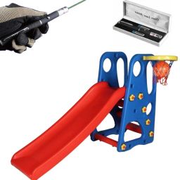 Folding Slide And Basketball Stand Set + FREE Green Laser Pointer Pen-2