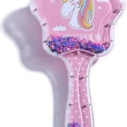Hair brush for Girls Comb for kids glitters inside premium quality with Unicorn print-26