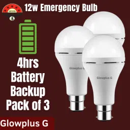 Pack of 3 – 12W Emergency Inverter Bulb | Rechargeable Power Failure Bulb Combo 3 hrs Bulb Emergency Light-7