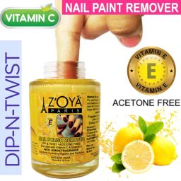 zoya paris PREMIUM QUALITY Dip & Twist Instant Nail Paint Remover With LEMON Fragrance: - Acetone Free, Enriched with Vitamin C or Vitamin E. Contains Hydrating Agents & Perfume image 2