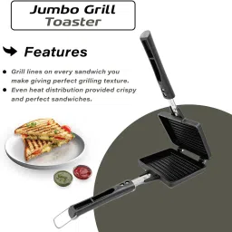 Heavy Duty Non-Stick Sandwich Toaster for Stove Use 2 W Pop Up Toaster-26