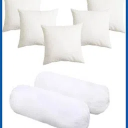2 Bolester 5 Cushion Microfibre Solid Bolster Pack of 7-image-6