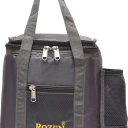 Lunch Tiffin Bag roz101DC-Grey for School Office Picnic Waterproof Lunch Bag-image-1