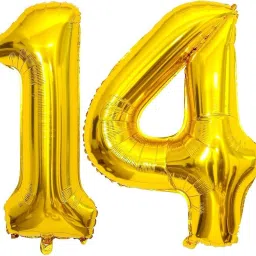 Printed 2Pcs 14 number Gold Foil Balloon 16 Inch For Birthday Decoration Items Balloon-image-89