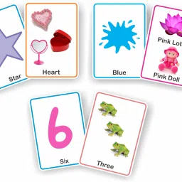 meraki babies Large Size Flash Cards Alphabet -26 cards & Numbers, Shapes & Colours - 32 cards. All are both side printed. Size: 15.2 x 21.6 cms image 4