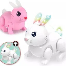 Attractive Jumping Hopping Rabbit Toy with 5D Flash Light and Bunny Sound-image-5