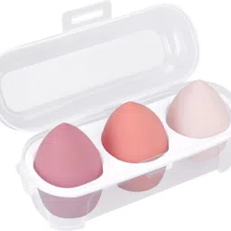 Cosmetics blender sponge 3 pieces in a storage box-10