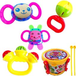Non Toxic Activity Musical Rattles Set of 5 Rattle Rattle-31