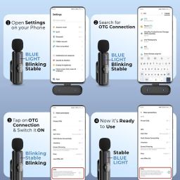 grenaro Wireless Mic, Cancellation Mic for YouTube, Vlogging, Recording For Type-C Microphone image 4