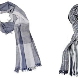 Striped Pure Cotton Men Multicolor Fancy Scarf-image-44