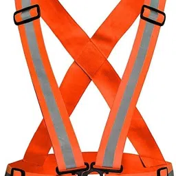 High Visibility Safety Elastic Belt , Night Cycling Reflector Strips Adjustable Safety Jacket-image-12