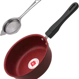 Superior Quality Nonstick Frying Pan & Tea Stainer, Sauce Pan 17 cm diameter 1 L capacity-image-30