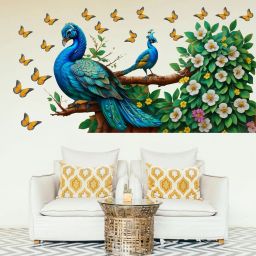 58 cm Peacock with Butterflies Self Adhesive Sticker-image-31