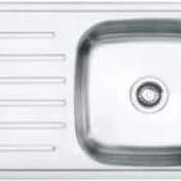 304 GRADE Single Bowl Kitchen Sink with Drainboard With Steel Waste Coupling 37" x 18" x 8 Vessel Sink-image-72