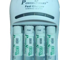 Power Smart AA Camera Battery Charger PS 1007 AA-AAA NiCd-NiMH With Ready to use 2300 Mah 4 Cells 1 Hour 4 LED Fast Charger With AutoCut Off Function Charger SetCamera Battery Charger image 2