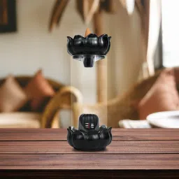 Lord Shiva Shivling Smoke Fountain for Home & Office (Black) Decorative Showpiece - 5 cm-image-2