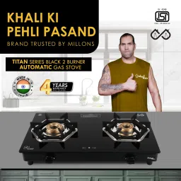 Titan Series HexFire Black Auto 2 Burner Gas Stove Glass Automatic Gas Stove-image-67