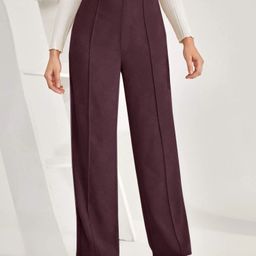 maniac Women Slim Fit Maroon Viscose Rayon Trousers-picture-43