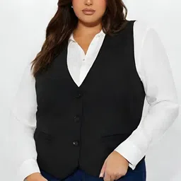 cadmon Solid Women Waistcoat-picture-46