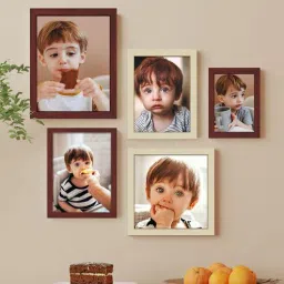 Brown Synthetic Wood (Set of 5) Photoframes by Art Street-picture-43